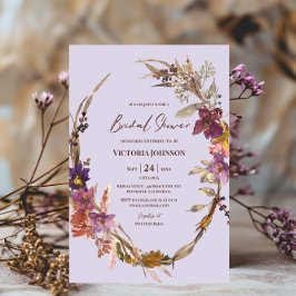 Convites Lavender Watercolor Wildflower Invitation