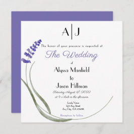 Convites Lavender Wedding invitation