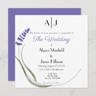 Convites Lavender Wedding invitation