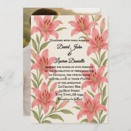 Convites Lavish Lily Foto Invitation