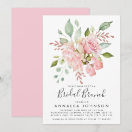 Convites Lavish Pink Roses Bridal Brunch