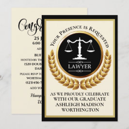 Convites Law School Graduation Invitation