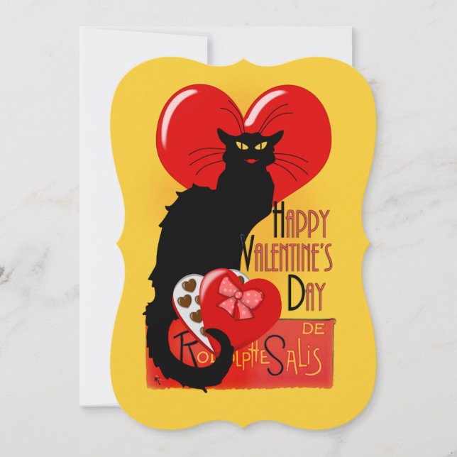 Convites Le Chat Noir Heart Candy Dia dos Namorados  (Frente)