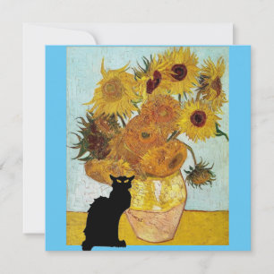 Convites Le Chat Noir no girassol de Van Gogh