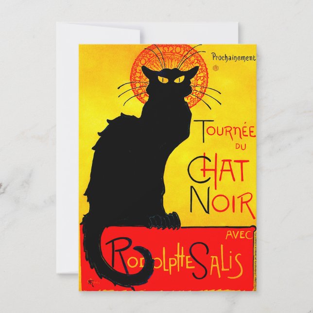 Convites Le Chat Noir Vintage (Frente)