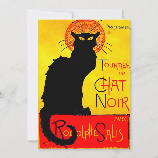 Convites Le Chat Noir Vintage (Frente)