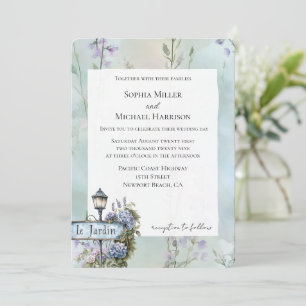 Convites Le Jardin (o jardim) Casamento Floral Bonito