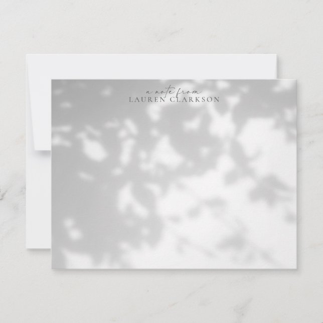 Convites Leafy Shadow Effect Note Card (Frente)