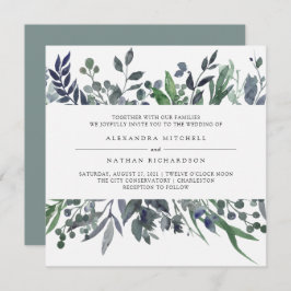 Convites Leafy Watercolor | Casamento