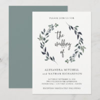 Leafy Watercolor Wreath | Casamento