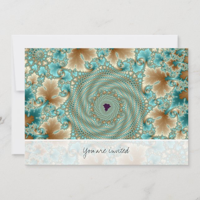 Convites Leafy Whorls Fractal (Frente)