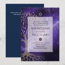 Convites Leah G Elegante Bar de Música Mitzvah Jewish Torah