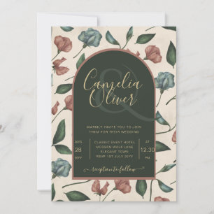 Convites Leah G Emerald Green Terracotta Casamento outono D