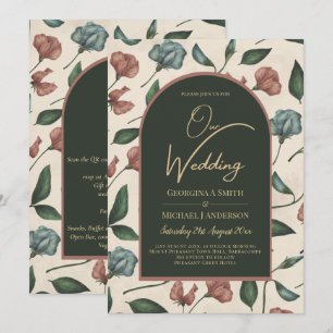 Convites Leah G Emerald Green Terracotta Casamento outono D