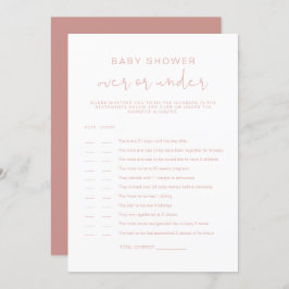 Convites LEAH Pastel cor-de-rosa sobre o jogo do Chá de fra