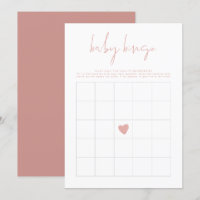 LEAH Vibrant Pastel Pink Bingo Game