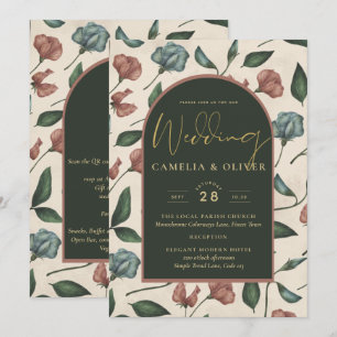 Convites LeahG Terracota Verde Esmeralda Dourado Casamento 