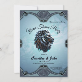 Convites Leão cibernético Fusão de energia e tecnologia