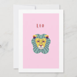 Convites Leão Fofo, zodíaco, impressão de signo estelar