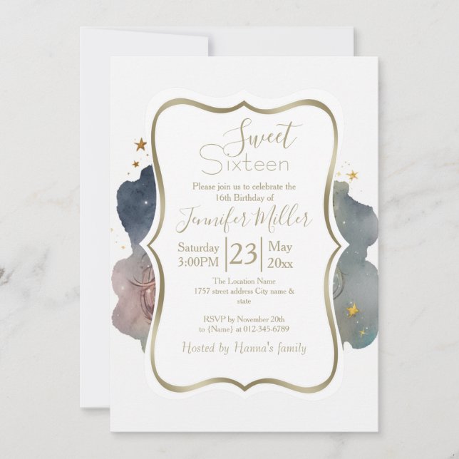 Convites Leão-Rei-Cute Dormindo Na Lua (Frente)