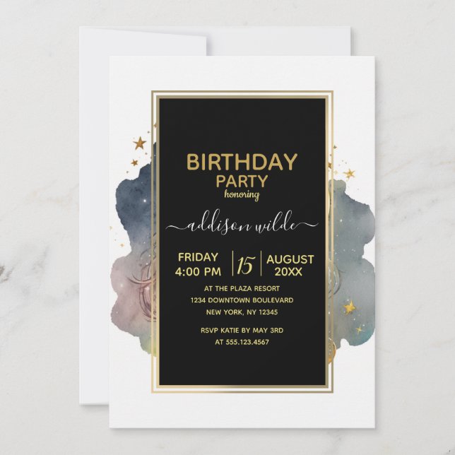 Convites Leão-Rei-Cute Dormindo Na Lua (Frente)