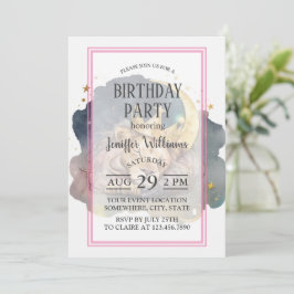 Convites Leão-Rei-Cute Dormindo Na Lua