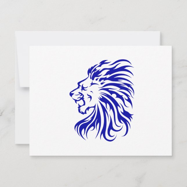 Convites Leão Rei da selva, presentes de amantes de leões,  (Verso)