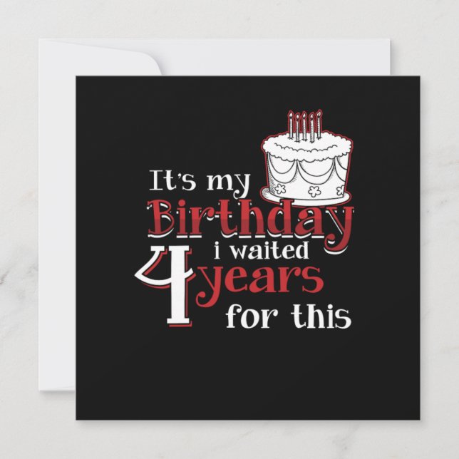 Convites Leaper Leap Year 2020 Leapling Birthday Bday Waite (Frente)