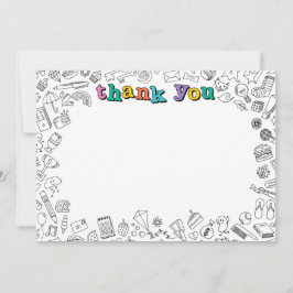 Convites Legal coloração lisa, obrigado bilhete