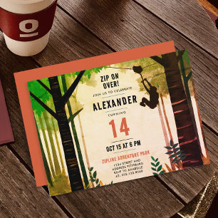 Convites Legal diversão Zipline Green Adventure Nature no e