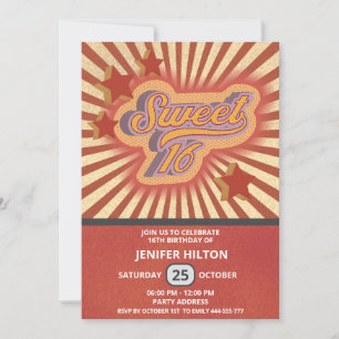 Convites Legal divertimento retrô tipografia doce 16