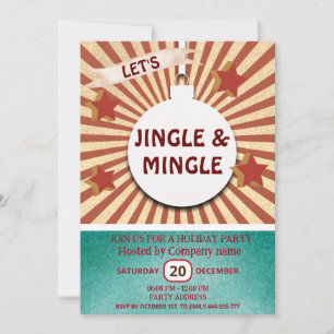 Convites Legal festa de feriado corporativo Jingle & Mingle
