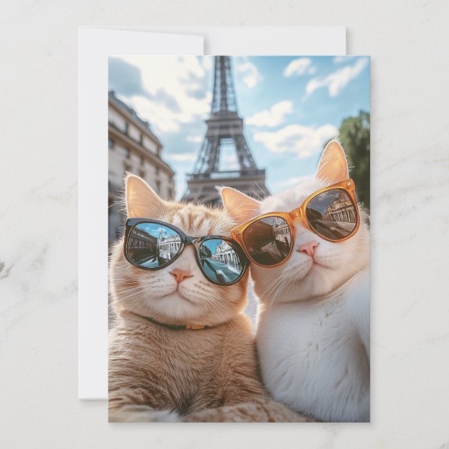 Convites Legal Gatos em Paris (Frente)