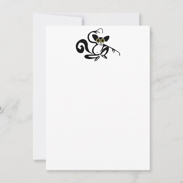 Convites Legal gráfico AYE-AYE - Primate - Lemur - Madagásc (Frente)