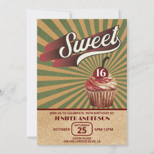 Convites Legal vintage, tipografia doce 16