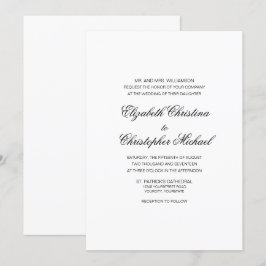 Convites Legância Tradicional Compacta (Recepção a Seguir)