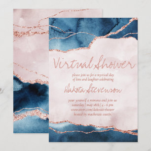 Convites Legenda Mística   Chá Virtual Azul de Agitação