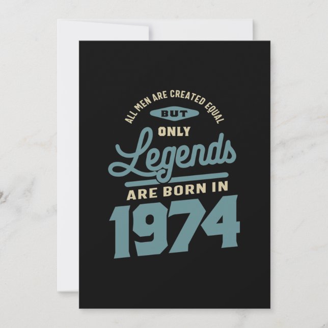 Convites Legendas Desde 1974 Presente de Aniversário (Frente)