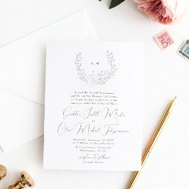 Convites Legitimidade Sutil | Casamento Clássico De Monogra