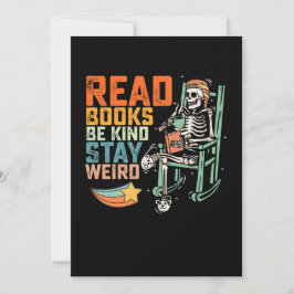 Convites Leia Livros Seja Gentil Fique Esquisito Esqueleto