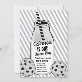 Convites Leite e Cookie Sweet Boy Primeiro Aniversário