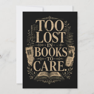 Convites Leitor vintage de academia sombria amante de livro