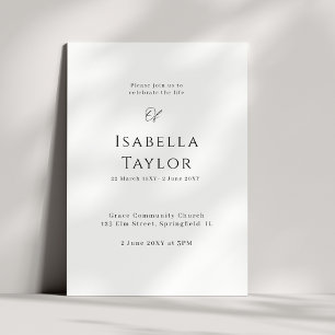 Convites Lembrando-se da Elegância: Uma Celebração da Vida