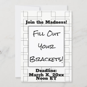 Convites Lembrete do Partido da Madness em março