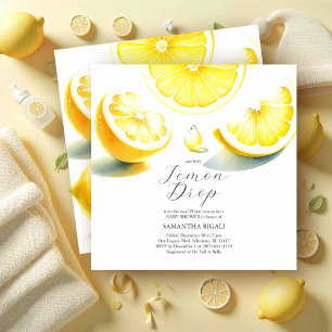 Convites Lemon Baby Shower Invices Lemon Drop Theme