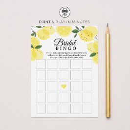 Convites Lemon Bridal Shower Bingo Game Printable