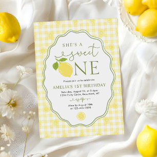 Convites Lemon Cítrico Ela É Uma Doce 1º Aniversário