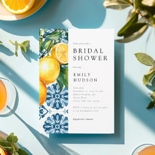 Convites Lemon Citrus Positano Chá de panela italiano