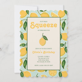 Convites Lemon Citrus Squeeze Summer Birthday Invite