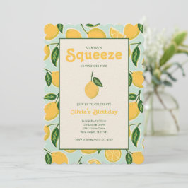 Convites Lemon Citrus Squeeze Summer Birthday Invite